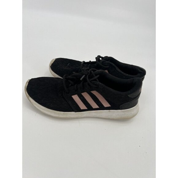 Adidas Shoes Womens 8 Cloudfoam Running Sneakers Lace Up AC8247 Black Fabric - Picture 7 of 7